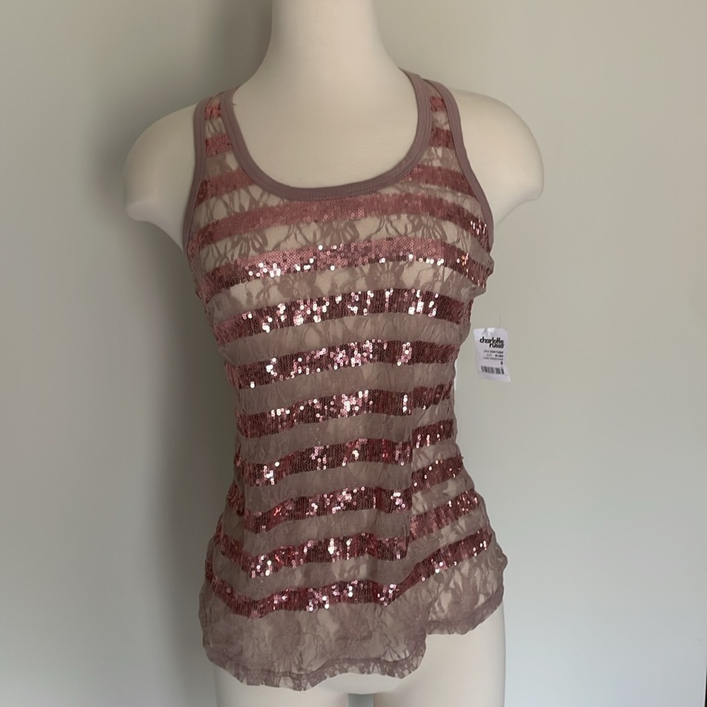Sequin lace top